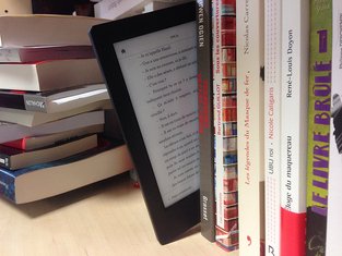 Lecteur ebook + livres papier - ActuaLitté -CC https://www.flickr.com/photos/actualitte/14934696244/